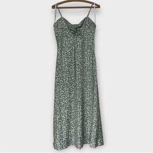 Forever New Melbourne Leslie Bustier Slip Dress Women’s Large Midi Green Floral